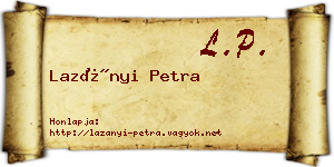 Lazányi Petra névjegykártya